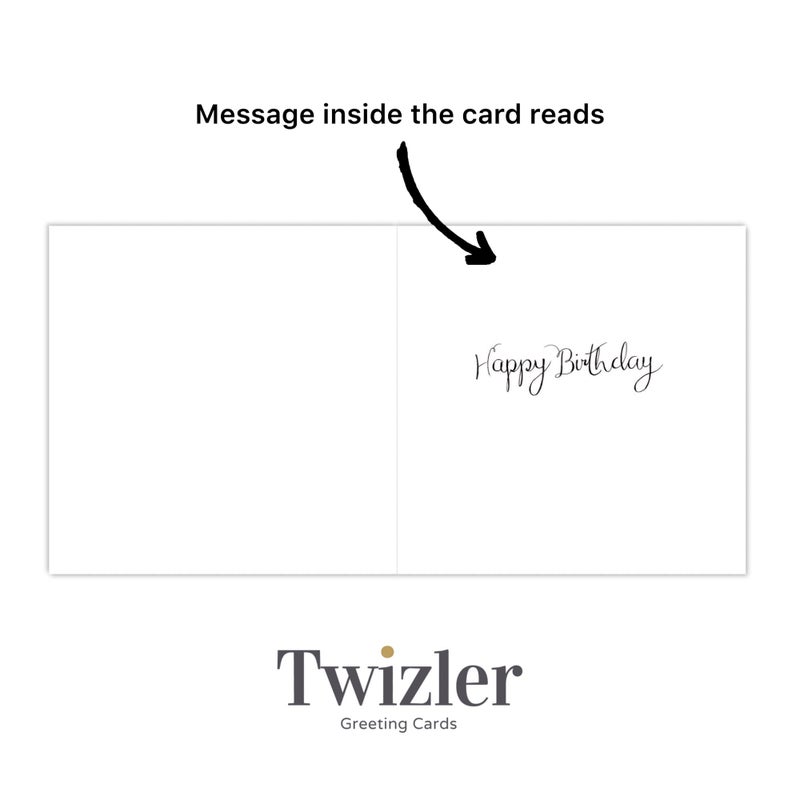 TWIZLER Happy Birthday Card for Women - Watercolor Shoe Design - 6.1 x 6.1 inch Card with Envelope - Image 4